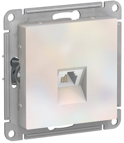 Розетка телефонная без рамки Systeme Electric AtlasDesign 1-м. RJ11 жемчуг картинка